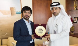 Manny Pacquiao welcomed to Doha by QOC (1)[3]